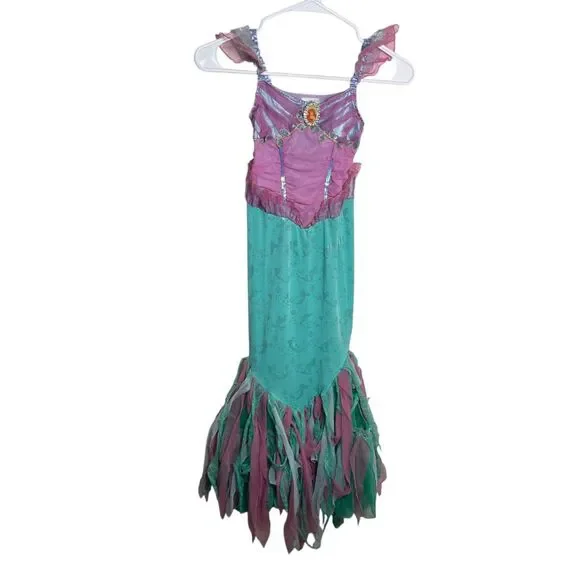 chinese dress ladies Posh Peanut Girl's Disney's The Little Mermaid Magical Mermaid Tulle Dress in Blue, 5 Toddler-6 Toddler, Viscose from Bamboo
